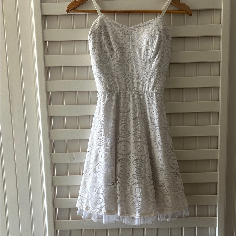 Lily Rose White Lace Mini Dress